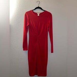 H&M Basic Long Sleeve Twist Front Dress